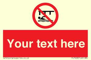 Custom Do not swim in the vicinity of piers